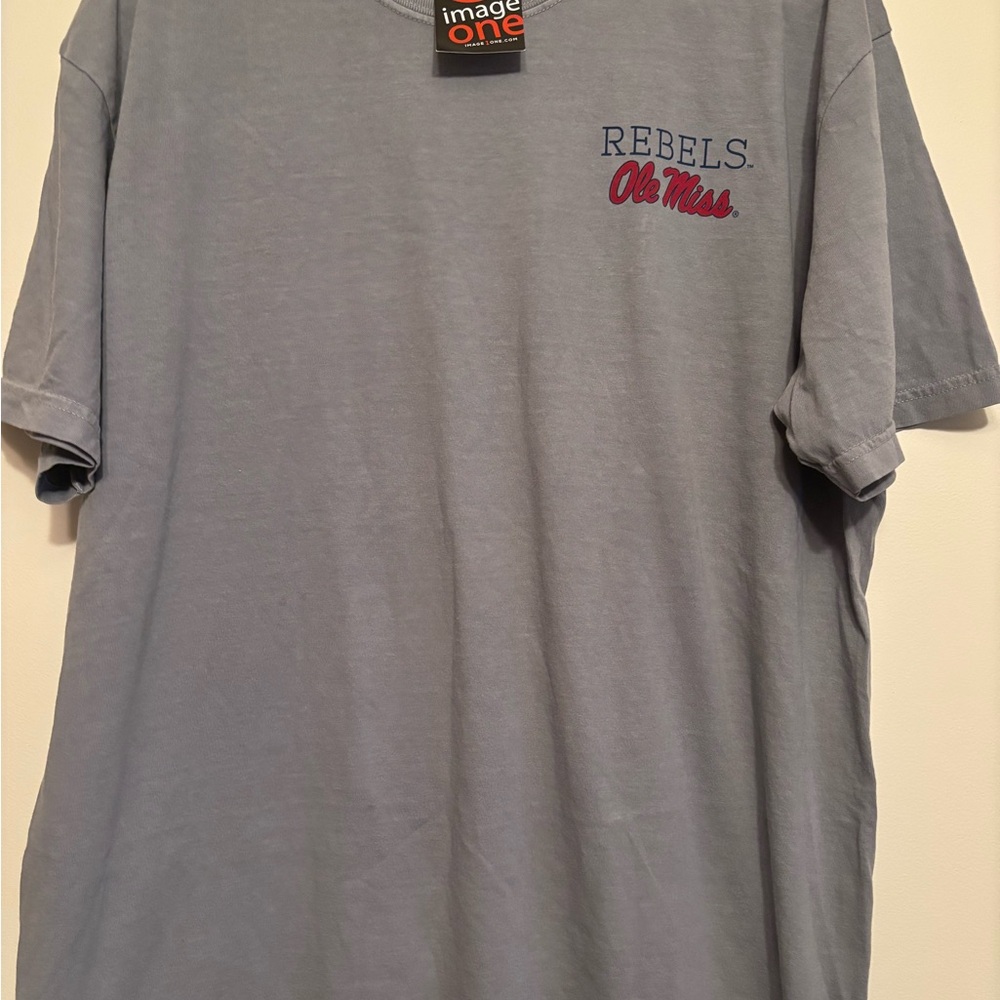 Rebels Ole Miss Short Sleeve T-Shirt - Light Blue
